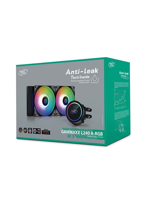 DEEPCOOL GAMMAXX L240 ARGB, AIO CPU Liquid Cooler, Anti-leak Tech | DP-H12CF-GL240-ARGB