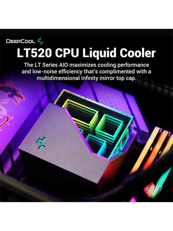 DeepCool LT520 240mm High-Performance Liquid CPU AIO Cooler | R-LT520-BKAMNF-G-1