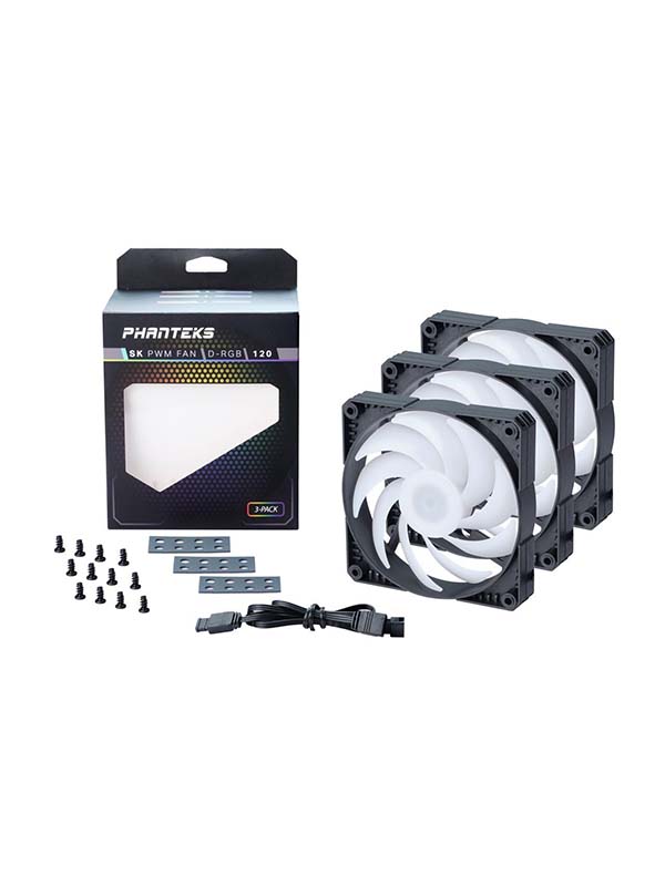 PHANTEKS SK PWM 120mm Digital-RGB 3-Pack | PH-F120SK_DRGB_PWM_3P