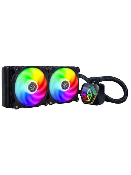 SilverStone PF240 ARGB All-In-One Dual Fan Liquid CPU Cooler - SST-PF240-ARGB