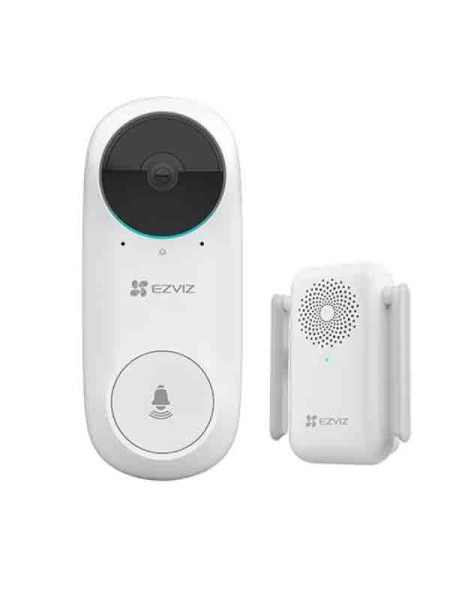 Ezviz DB2C WireFree Video Doorbell Kit 2mp Camera with Chime Rechargable Battery Powerd, Wireless Smart Home Security Camera, Two Way Talk, Human Detection, FHD Night Vision with Warranty | DB2C