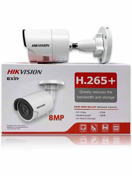 Hikvision DS-2CD2083G0-I 8.0MP 4K UltraHD Exir Bullet Camera IR, 4.0mm, IP67 Weatherproof with Warranty