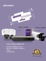 CCTV 2MP 4 Channel Combo pack -  Camera Hikvision DS-2CD1123GO IP 2MP Dome + Camera Hikvision DS-2CD1021G0E IP 2MP Bullet + NVR Hikvision DS-7104NI-Q1 4Channel+  HDD SATA 1TB WD Purple WD10PURX 