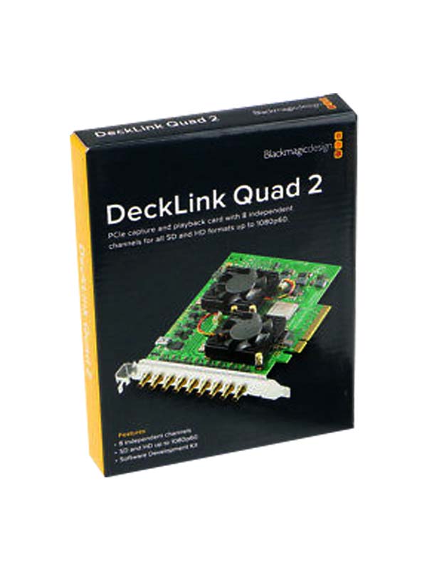 BLACKMAGIC DeckLink Quad 2, 8-Channel 3G-SDI Capture and Playback Card with Warranty | BDLKDVQD2
