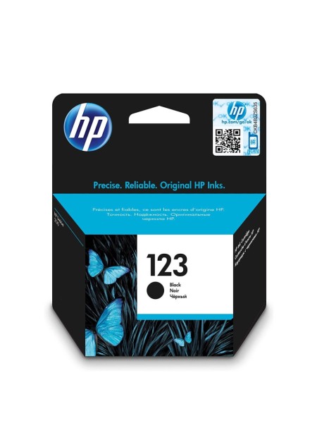 HP Hp 123 Black Original Ink Cartridge F6V17Ae | HP 123 Black