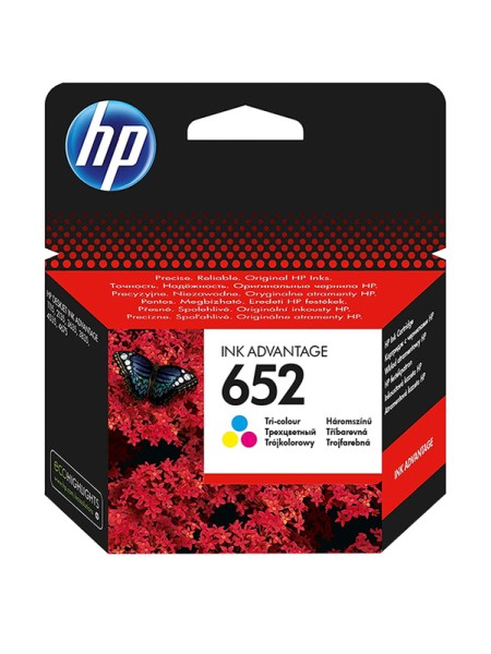 HP 652 Tri-Color Ink Advantage Cartridge F6V24AE | HP 652 Tri-Color