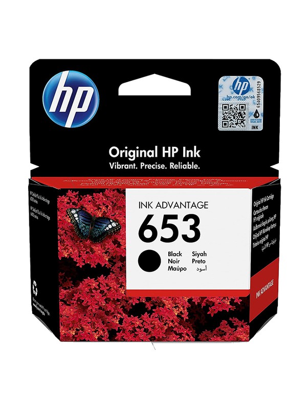 HP 653 Black Original Ink Advantage Cartridge | HP 653 Black