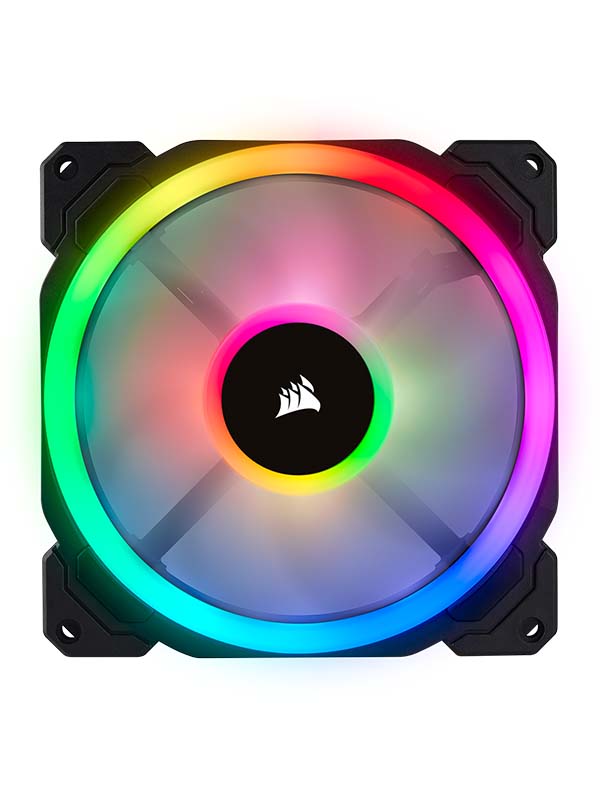 CORSAIR LL140 RGB 140mm Dual Light Loop RGB LED PWM Fan — 2 Fan Pack with Lighting Node PRO | CO-9050074-WW