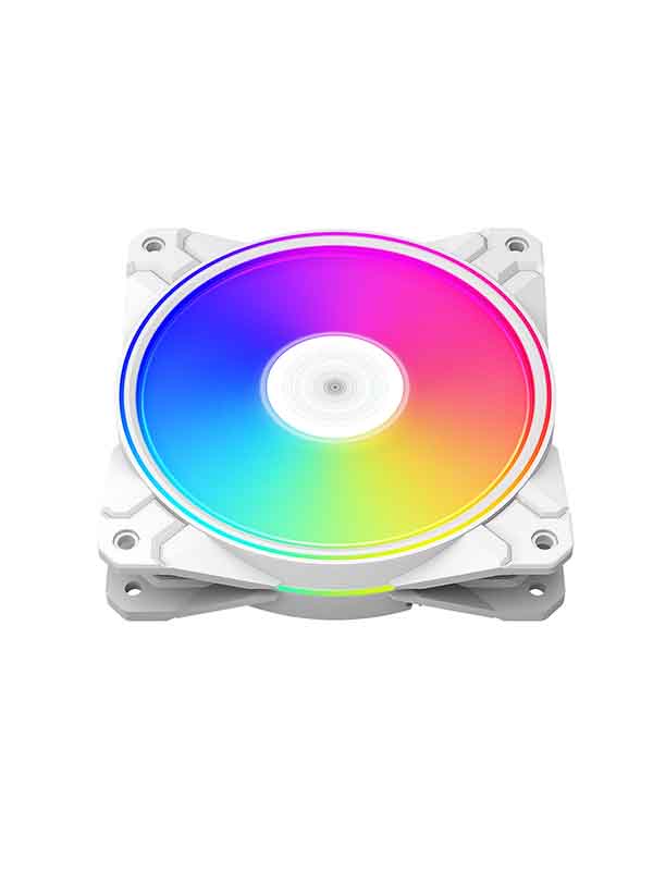 DeepCool CF120 Plus 3 Pack RGB 120mm Fan, White |  DP-F12-AR-CF120P-WH-3P