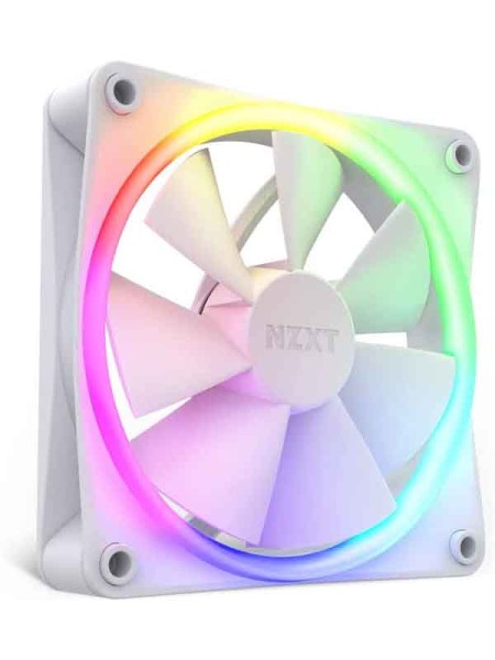 NZXT F120 RGB Fans - RF-R12TF-W1, Advanced RGB Lighting Customization, Whisper Quiet Cooling, Triple (RGB Fan & Controller Included), 120mm Fan - White