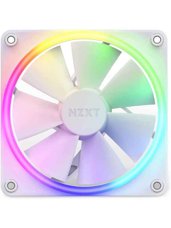 NZXT F120 RGB Fans - RF-R12TF-W1, Advanced RGB Lighting Customization, Whisper Quiet Cooling, Triple (RGB Fan & Controller Included), 120mm Fan - White