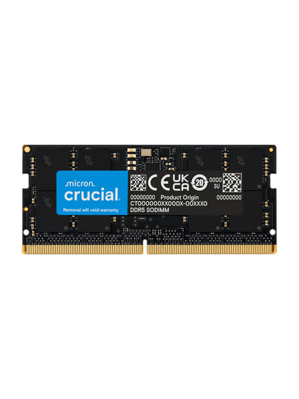 Crucial CT32G56C46S5, 32GB DDR5-5600 SO-DIMM Laptop RAM, PC5-44800, CL46, 262-Pin, 1.1V with Warranty | CT32G56C46S5 Crucial CT32G56C46S5, 32GB DDR5-5600 SO-DIMM Laptop RAM, PC5-44800, CL46, 262-Pin, 1.1V with Warranty | CT32G56C46S5