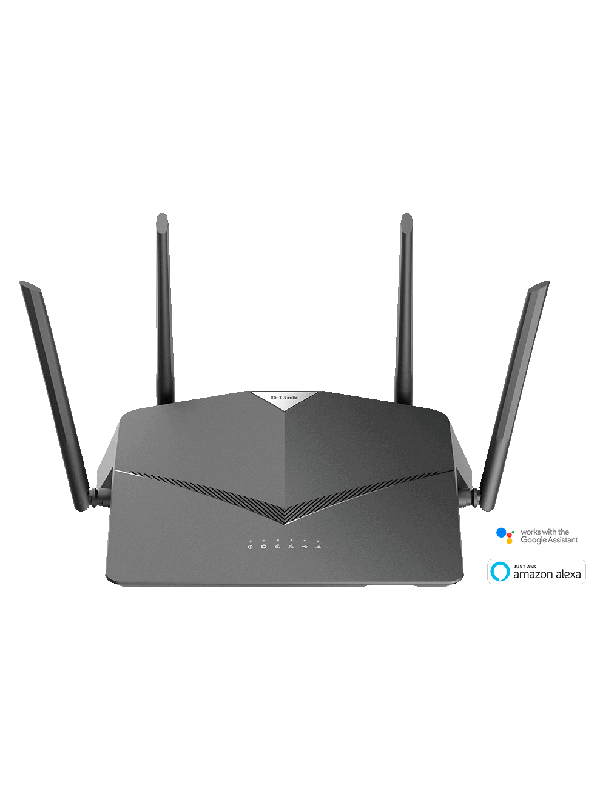 D-Link DIR-2640 Smart AC2600 High-Power Wi-Fi Gigabit Router With Voice Control/Amazon Alexa & Google Assistant, Black 