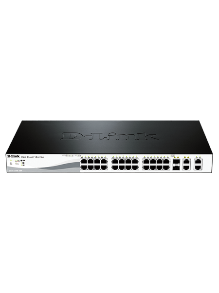 D-Link 28-Port PoE Fast Ethernet Smart Managed Switch, DES-1210-28P