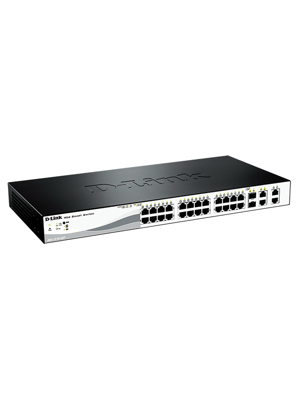 D-Link 28-Port PoE Fast Ethernet Smart Managed Switch, DES-1210-28P