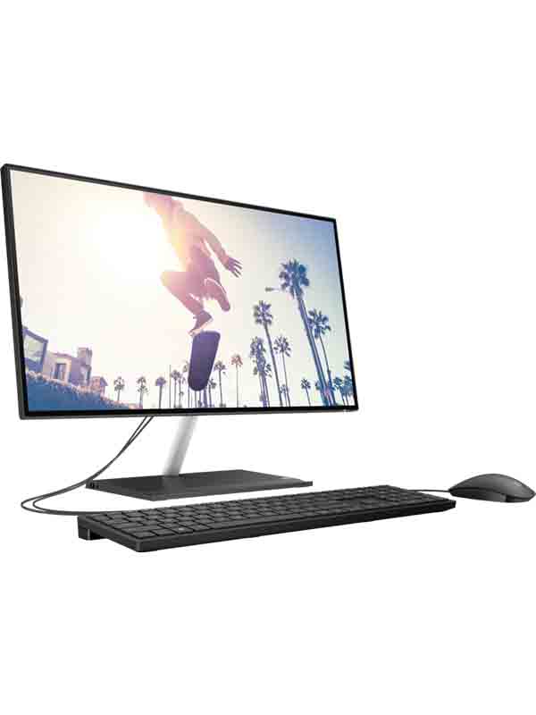 HP 24-cb1039nh Bundle All-in-One PC, 23.8inch FHD Touch Display, 12th Gen Intel Core i7-1255U Processor, 8GB RAM, 512GB SSD, Integrated Intel Graphics, DOS, Keyboard & Mouse with Warranty | cb1039nh