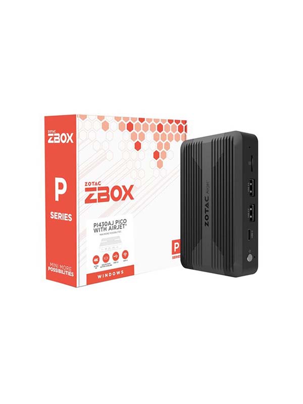 Zotac ZBOX Pico PI430AJ with AirJet, Intel Core i3, 8GB RAM DDR5,512GB SSD, Gaming PC | ZBOX-PI430AJ-GLB-W4B
