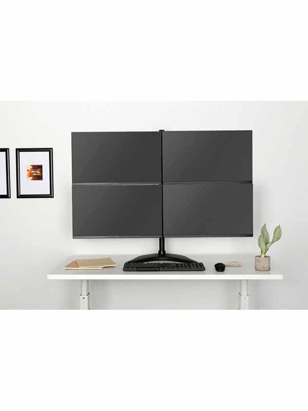 Trading PC with 4x 24inch Monitors, Intel Core i5-10505, 16GB RAM, 512GB SSD + 1TB HDD,  GT730 GeForce 2GB GDRR5 with 4 x HDMI Ports, DOS with Desk Mount Stand & keyboard & Mouse 