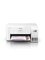 Epson EcoTank L3266 3-in-1 Wireless Ink Tank Printer, Print Scan Copy, 10ipm Mono, 5ipm Colour, Wi-Fi Direct, 3.7cm Colour LCD, White | C11CJ66416