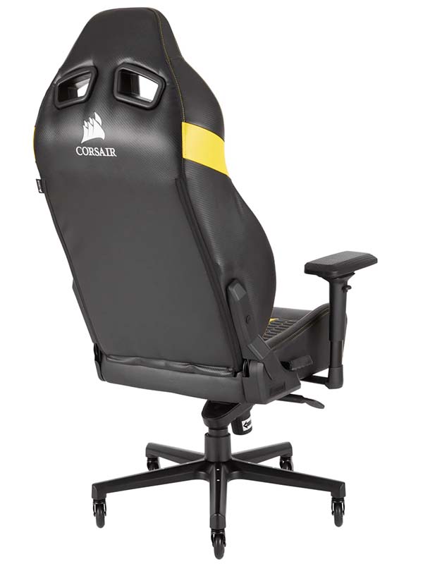 CORSAIR T2 ROAD WARRIOR Gaming Chair — Black/Yellow | CF-9010010-WW