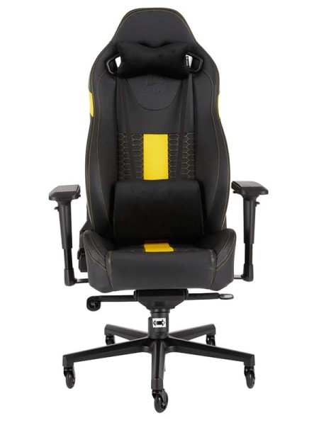 CORSAIR T2 ROAD WARRIOR Gaming Chair — Black/Yellow | CF-9010010-WW