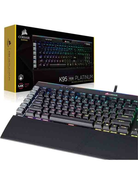 Corsair K95 RGB Platinum Mechanical Gaming Keyboard, Black | 9127014