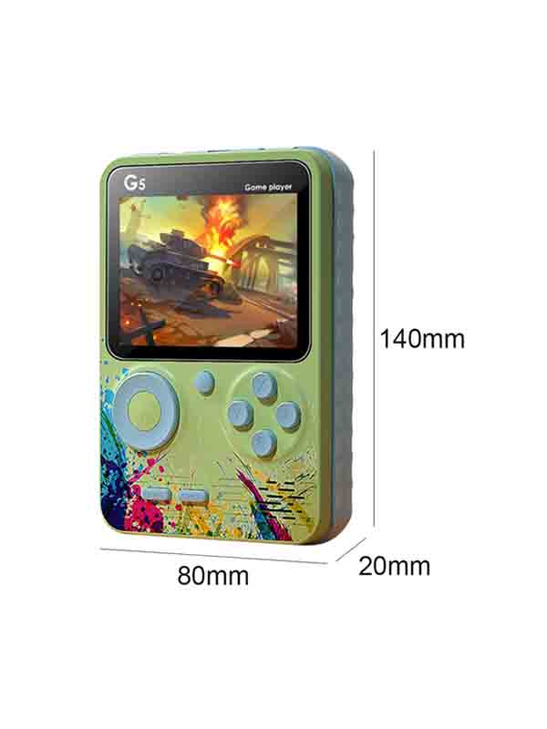 Game Box G5 Mini Handheld Gaming Player with Built-in 500 Games, Assorted Colors