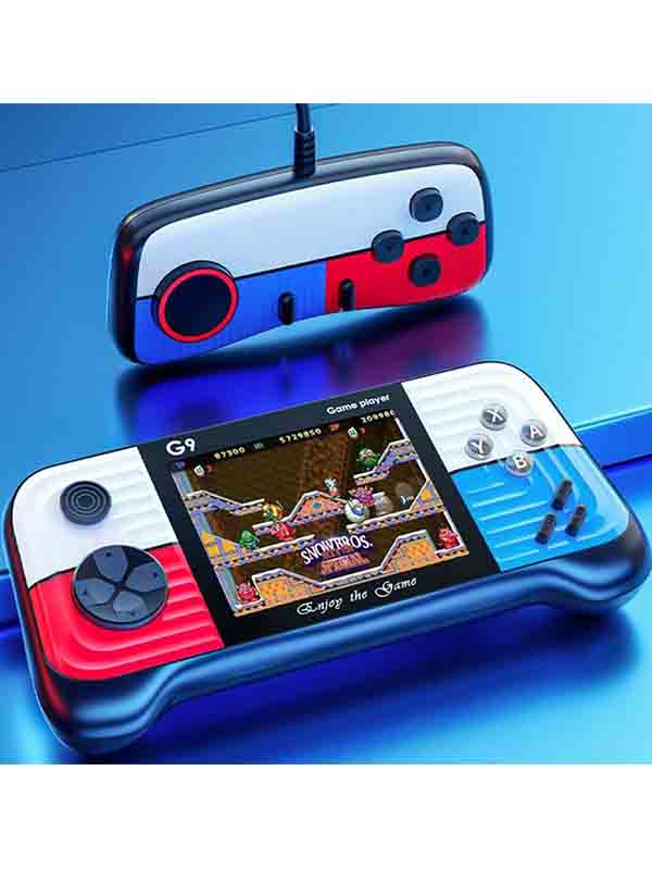 Gaming G9 Handheld Portable Arcade Game Console 3.0 Inch HD Screen Gaming Players Bulit-in 666 Classic Retro Games TV Console AV Output with Joystick