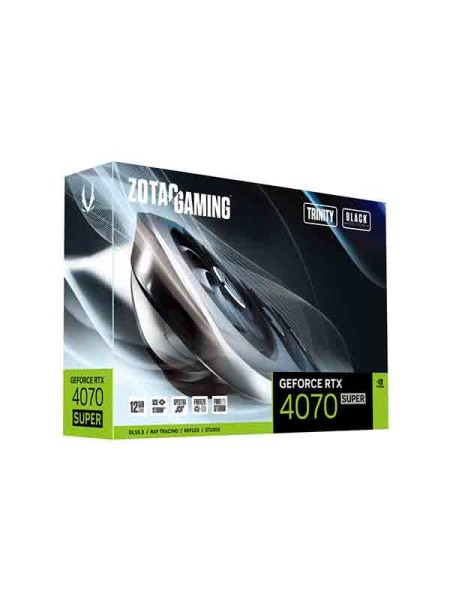 Zotac Gaming GeForce RTX 4070 SUPER Trinity Black Edition 12GB GDDR6X Graphics Card with Warranty, ZT-D40720D-10P