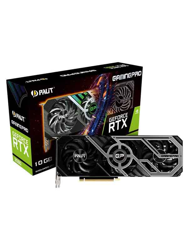 PALIT GeForce RTX 3080 GamingPro PCI-Express 4.0, HDMI and Display port, 1440 MHz GPU, 1740 MHz Boost Clock, LHR Graphics Card | NED3080S19IA-132AA