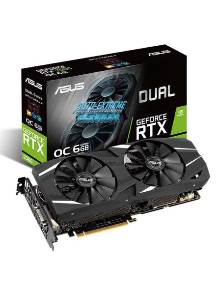 ASUS Dual GeForce RTX™ 2060 OC edition 6GB GDDR6, PCI-Express, 192-Bit Graphics Card | DUAL-RTX2060-O6G