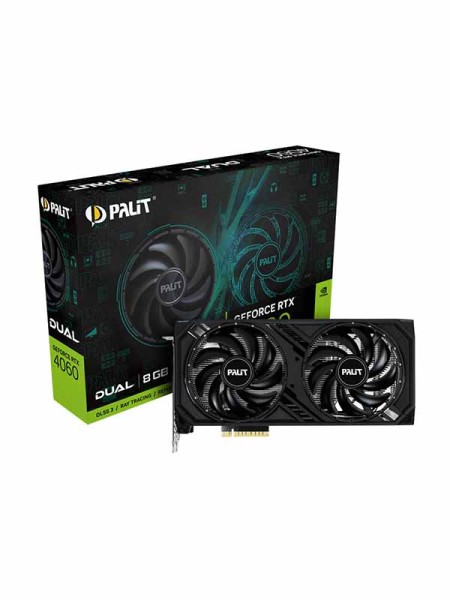Palit GeForce RTX 4060 Dual 8GB GDDR6 128bit Gaming Graphics Card with Warranty  | NE64060019P1-1070D
