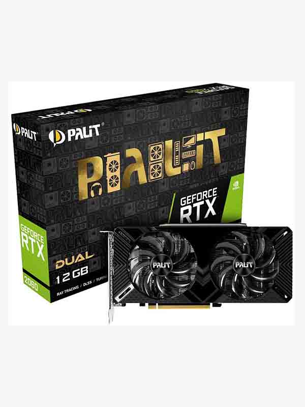 Palit GeForce RTX 2060 Dual 12GB GDDR6 192-bit PCI-E 3.0 Desktop Graphics Card |  NE62060018K9-1160C