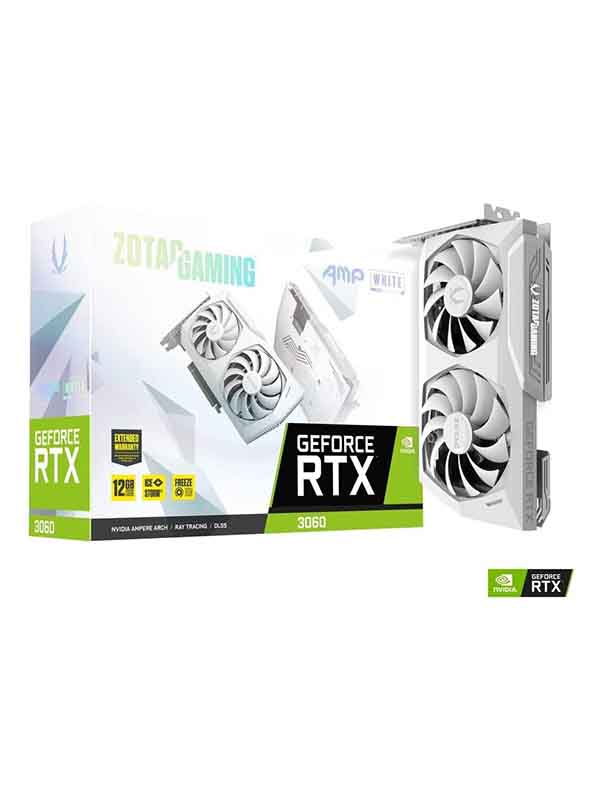 Zotac Gaming GeForce RTX 3060 AMP 12 GB GDDR6 White Edition Gaming Graphic Card - ZT-A30600F-10P