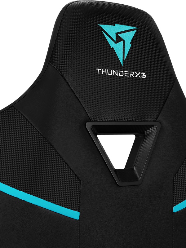 ThunderX3 TC5 Premium Leatherette with Carbon Fiber-Style Pattern AIR Tech Breathable, 90 – 180° Adjustable Backrest Gaming Chair, Jest Black 