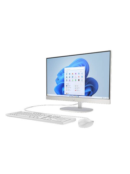 HP 24-cr0307nh B73T8EA#BH5 All-in-One PC, Intel Core i5-1334U, 8GB DDR4-3200, 512GB PCIe NVMe SSD, 23.8-inch FHD IPS Anti-Glare Display, Intel UHD Graphics, Wi-Fi 6, FreeDOS, USB Keyboard & Mouse, Shell White