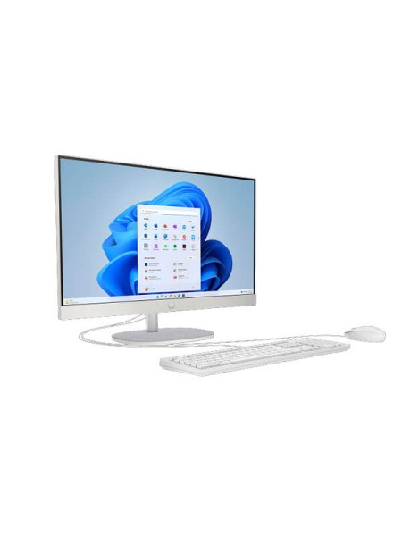 HP 24-cr0307nh B73T8EA#BH5 All-in-One PC, Intel Core i5-1334U, 8GB DDR4-3200, 512GB PCIe NVMe SSD, 23.8-inch FHD IPS Anti-Glare Display, Intel UHD Graphics, Wi-Fi 6, FreeDOS, USB Keyboard & Mouse, Shell White