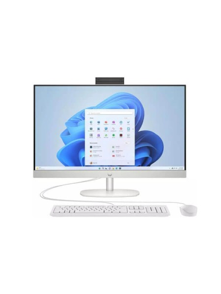 HP 27-cr0087ny D0VF9EA All-in-One Desktop, Intel Core i5-1335U, 16GB DDR4-3200, 512GB PCIe NVMe SSD, 27-inch FHD IPS 300-nit Display, Wi-Fi 6, USB English Keyboard & Mouse, FreeDOS, Shell White