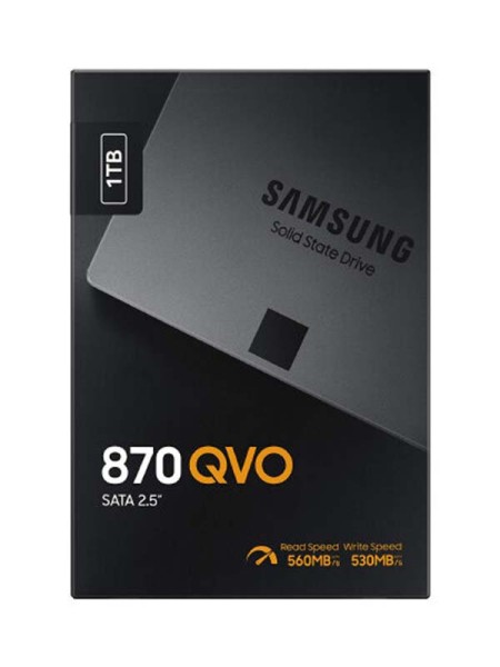 SAMSUNG MZ-77Q1T0 870 QVO, 1TB 2.5 Inch SATA III SSD | MZ-77Q1T0BW