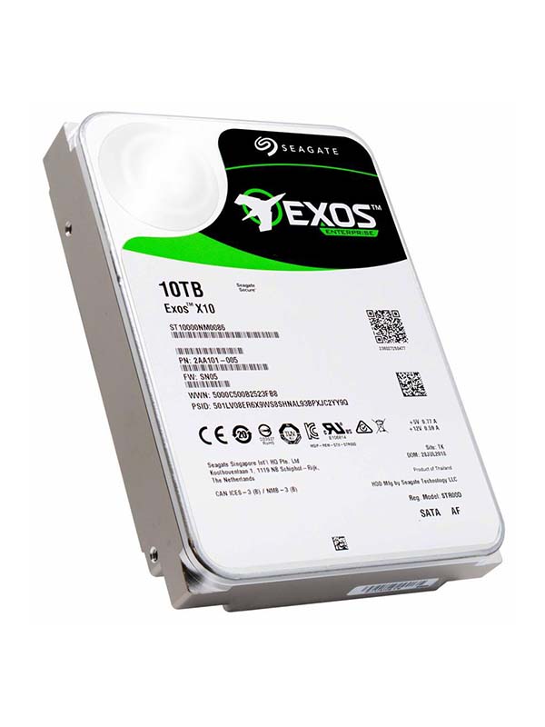 SEAGATE Exos X10 10TB, 512e SATA, 6Gb/s, 7200 RPM, 3.5-Inch Enterprise HDD | ST10000NM0086