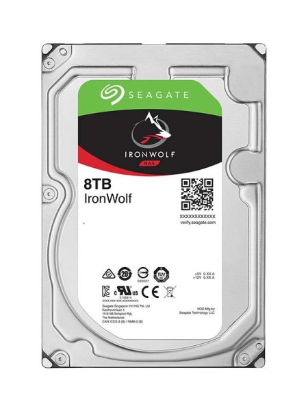 SEAGATE IronWolf 8TB NAS HDD, 7200rpm 256MB Cache SATA 6.0Gb/s CMR 3.5 inch | ST8000VN0022