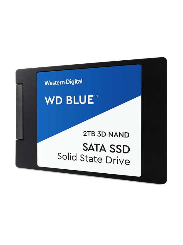 WD 2TB Blue 3D NAND PC SSD - SATA III 6 Gb/s 2.5"/7mm Solid State Drive | WDS200T2B0A