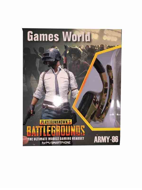 Army-97 Mobile Gaming Headset with Shocking Sound and immersive Feeling for P4 And Smart Phone, Assorted Color