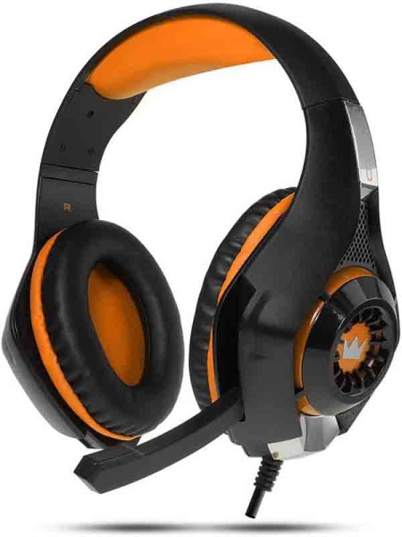 CROWN MICRO CMGH-102T ORANGE WIRED HEADSET