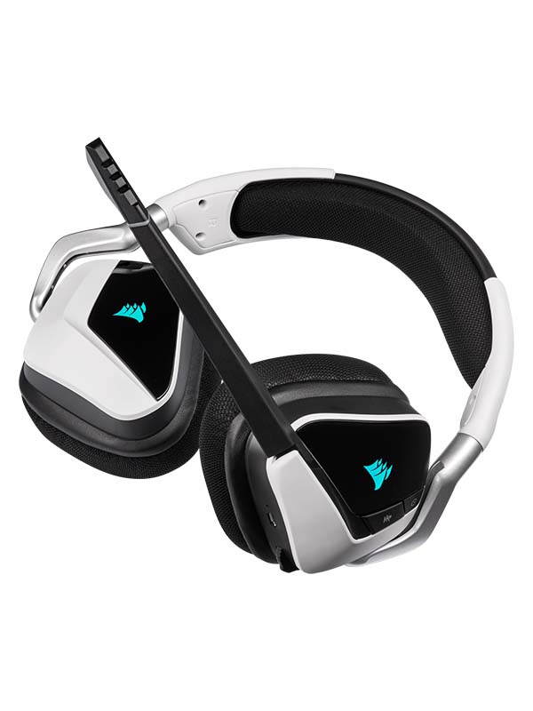 CORSAIR VOID RGB ELITE Wireless Premium Gaming Headset with 7.1 Surround Sound — White | CA-9011202-NA