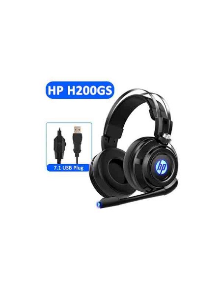 HP Gaming Headset H500GS USB Preto LED RGB Dolby Digital Surround 7.1