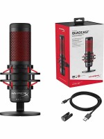 HyperX QuadCast Standalone Microphone for streamers, content creators and gamers PC, PS4, and Mac | HX-MICQC-BK