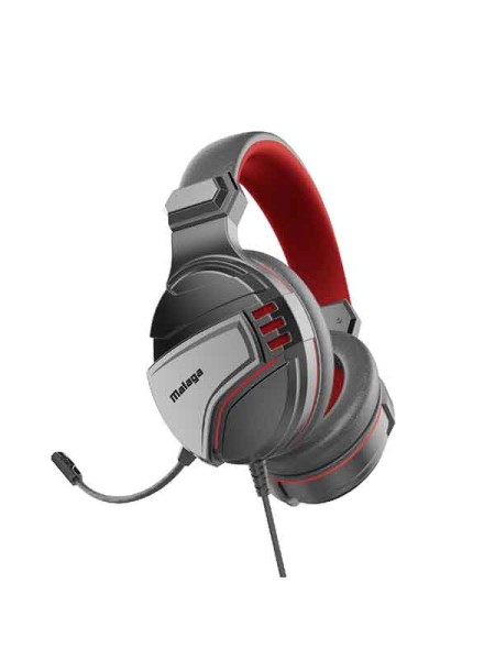 VERTUX Malaga Amplified Stereo Wired Gaming Headset Red