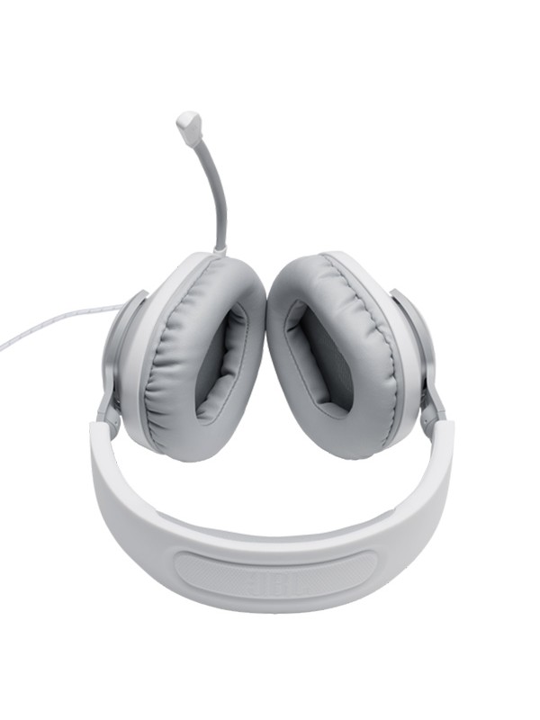 JBL Quantum 100 Wired Over Ear Gaming Headset, Lightweight, Memory Foam Ear Cushion with flip-up mic White | JBL Quantum 100 White
