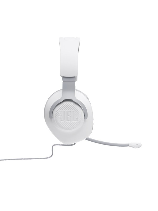 JBL Quantum 100 Wired Over Ear Gaming Headset, Lightweight, Memory Foam Ear Cushion with flip-up mic White | JBL Quantum 100 White